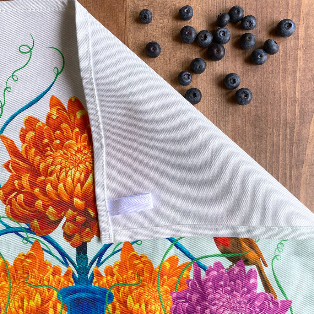 Abunant Blooms Organic Cotton Tea Towel